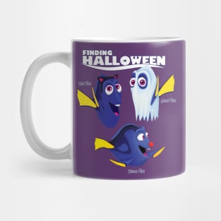 Finding Halloween Dory Cat Fish, Ghost Fish, Clown Fish Mug